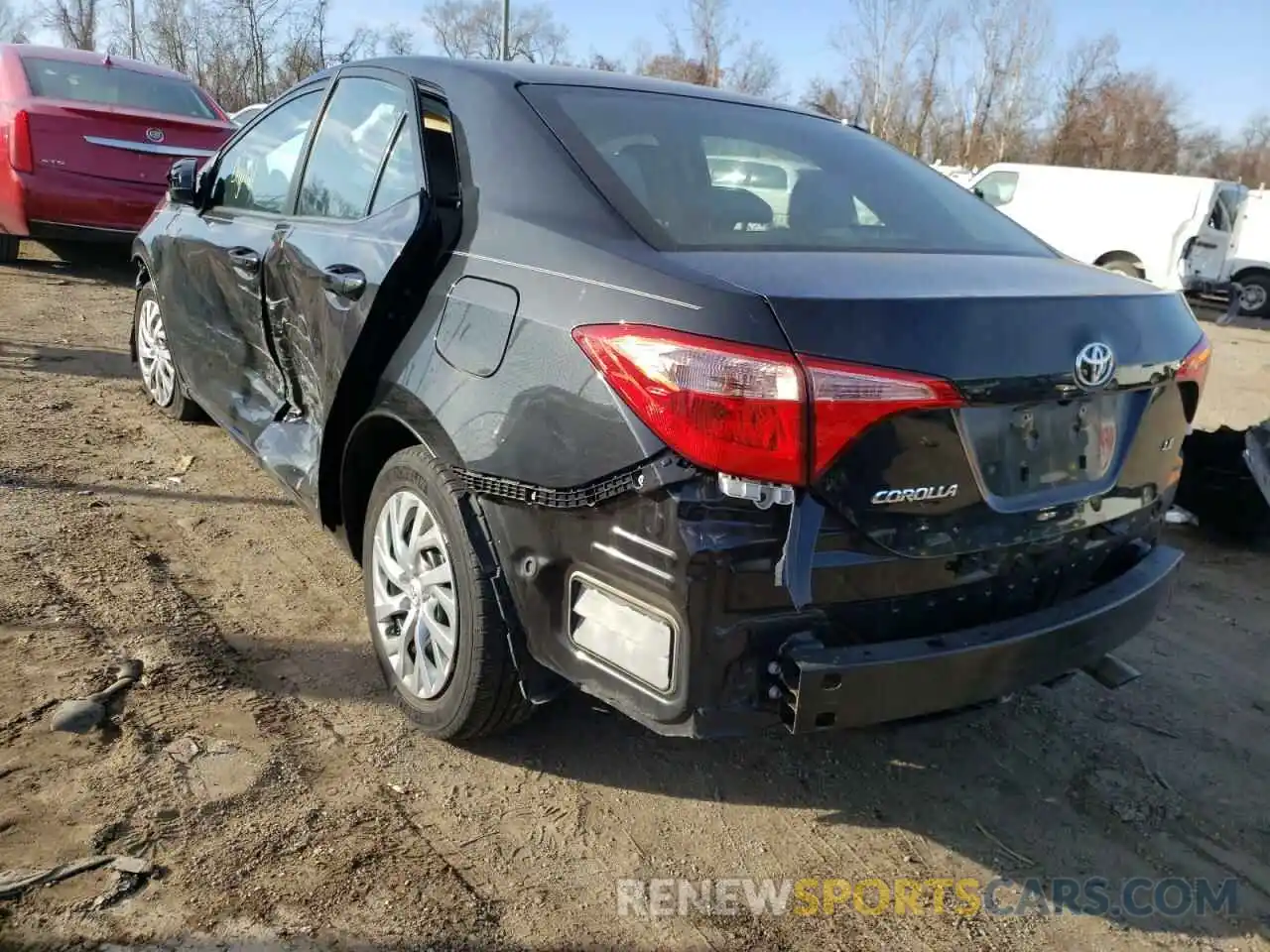 3 Photograph of a damaged car 2T1BURHE7KC192236 TOYOTA COROLLA 2019