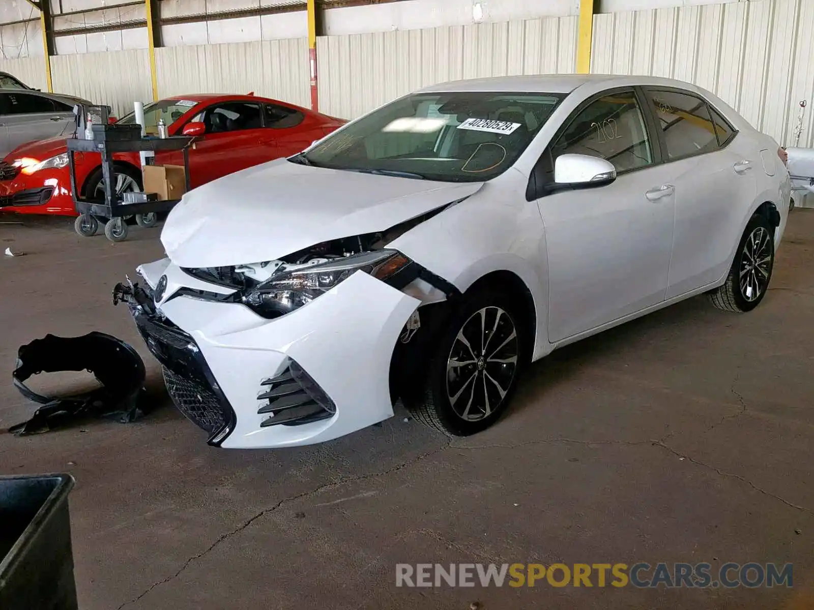 2 Photograph of a damaged car 2T1BURHE7KC192687 TOYOTA COROLLA 2019