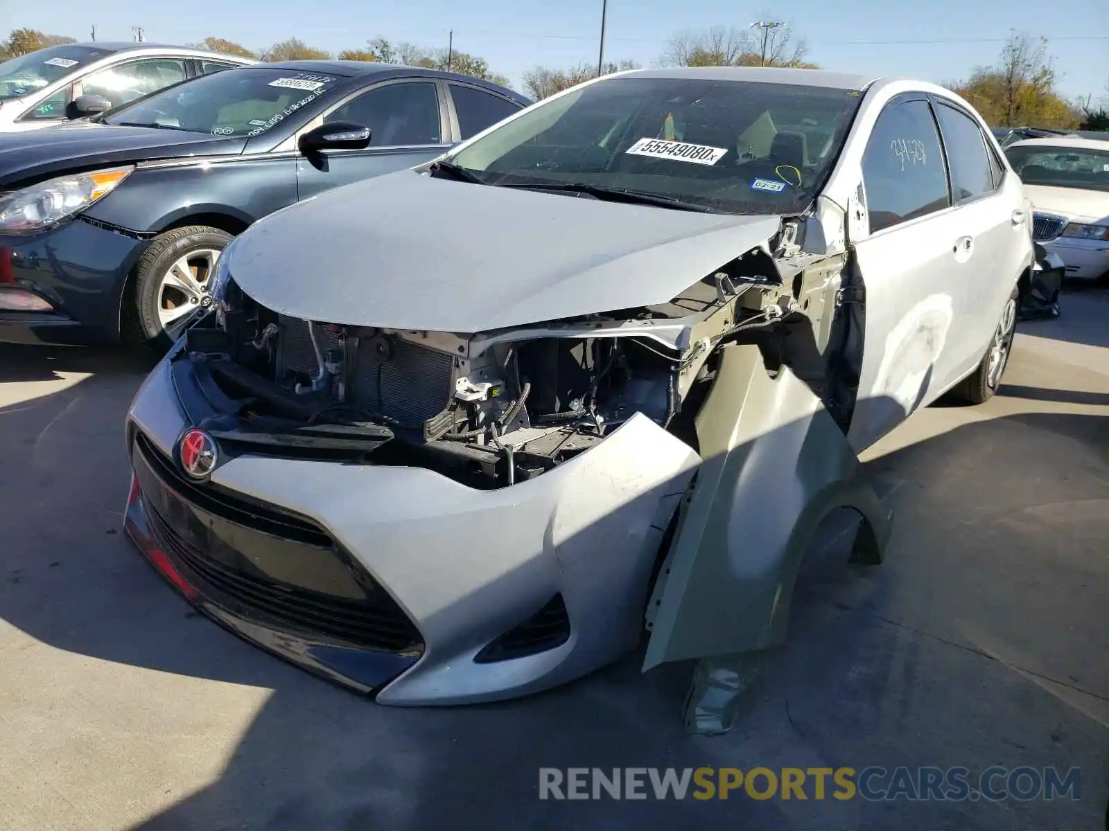 2 Photograph of a damaged car 2T1BURHE7KC192818 TOYOTA COROLLA 2019