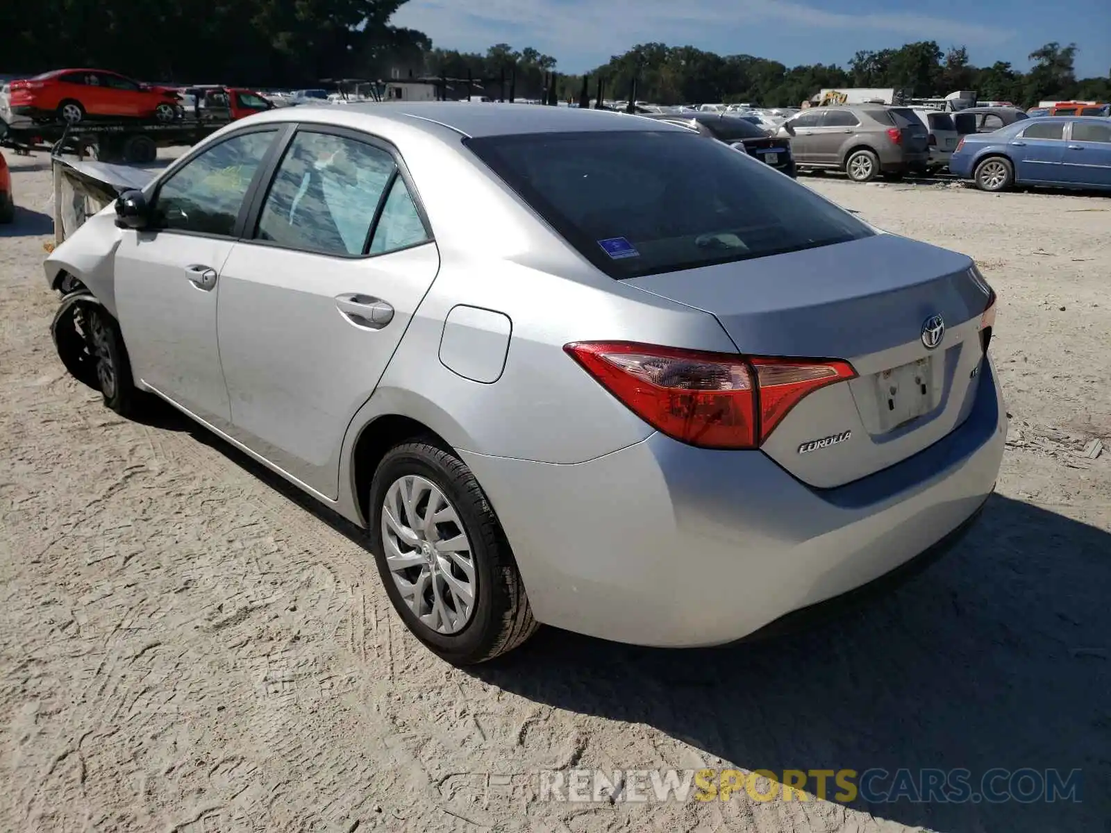 3 Photograph of a damaged car 2T1BURHE7KC193855 TOYOTA COROLLA 2019