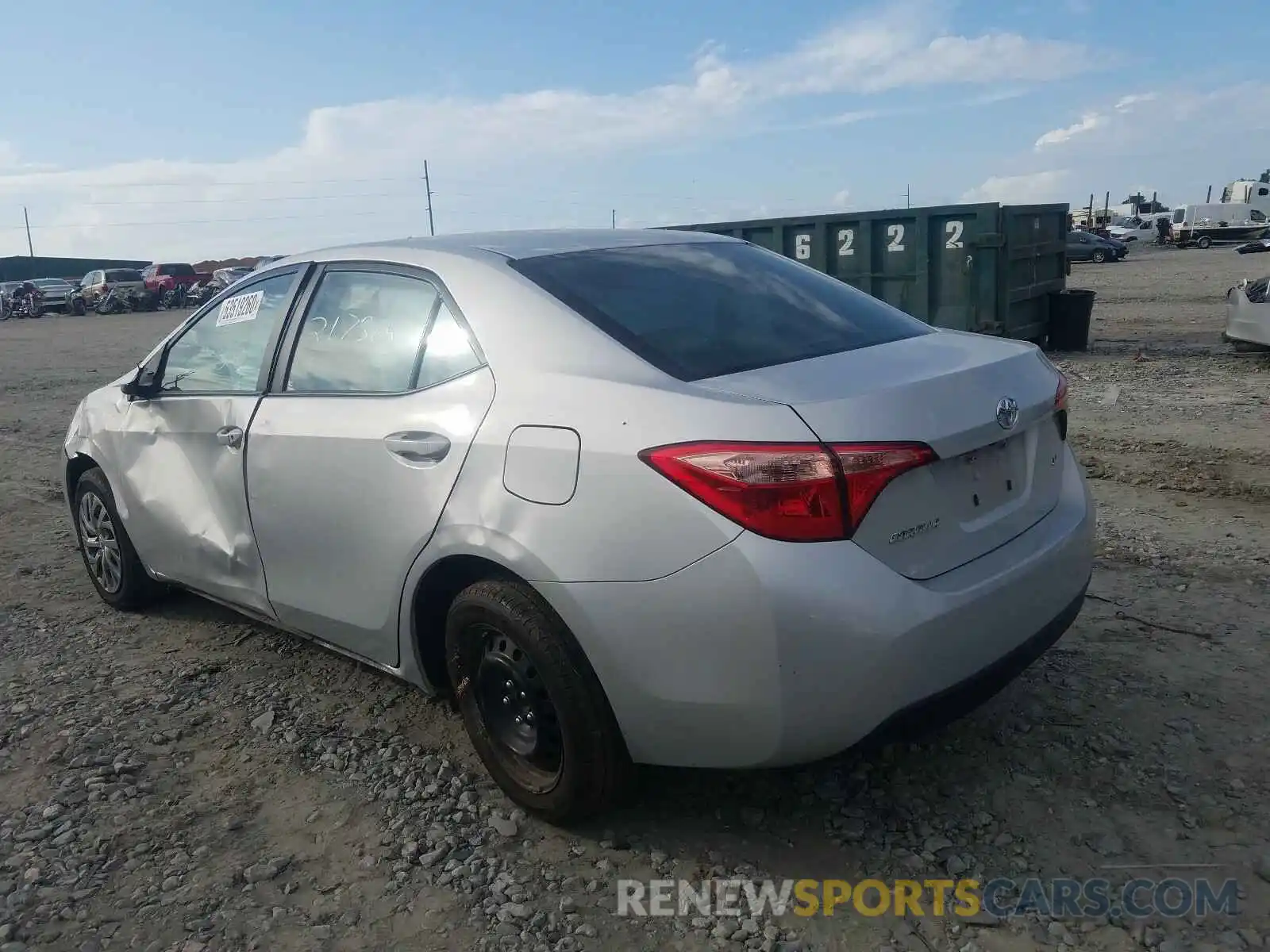 3 Photograph of a damaged car 2T1BURHE7KC194648 TOYOTA COROLLA 2019