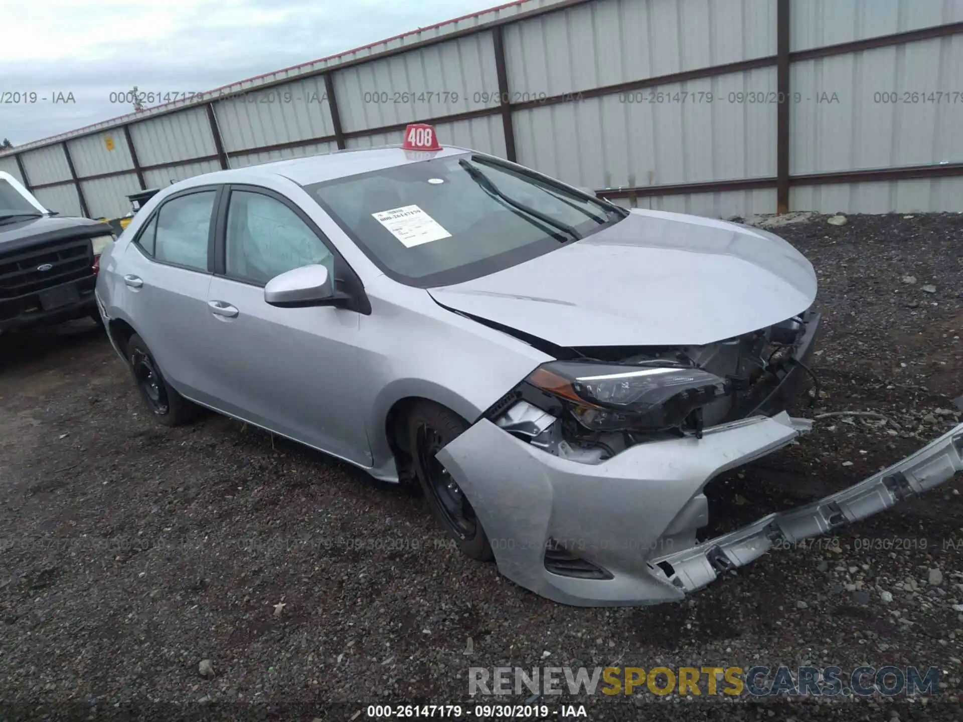 1 Photograph of a damaged car 2T1BURHE7KC194990 TOYOTA COROLLA 2019