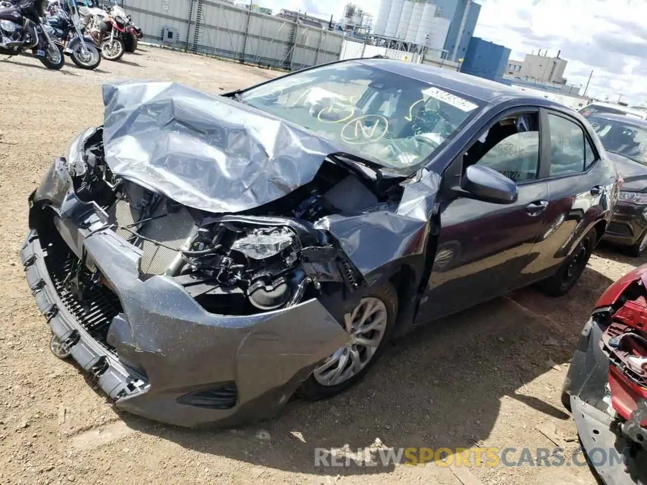 2 Photograph of a damaged car 2T1BURHE7KC197212 TOYOTA COROLLA 2019