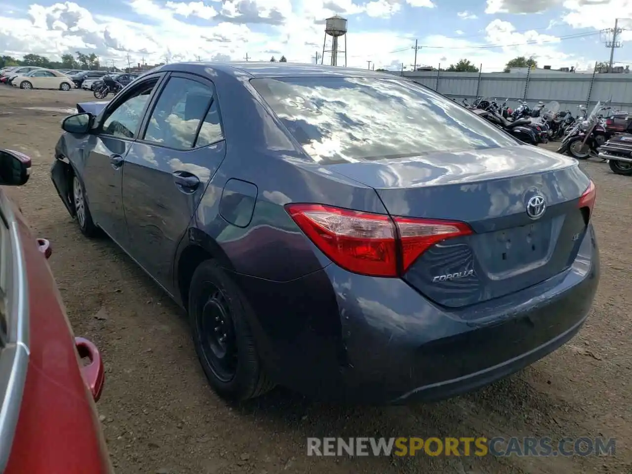 3 Photograph of a damaged car 2T1BURHE7KC197212 TOYOTA COROLLA 2019