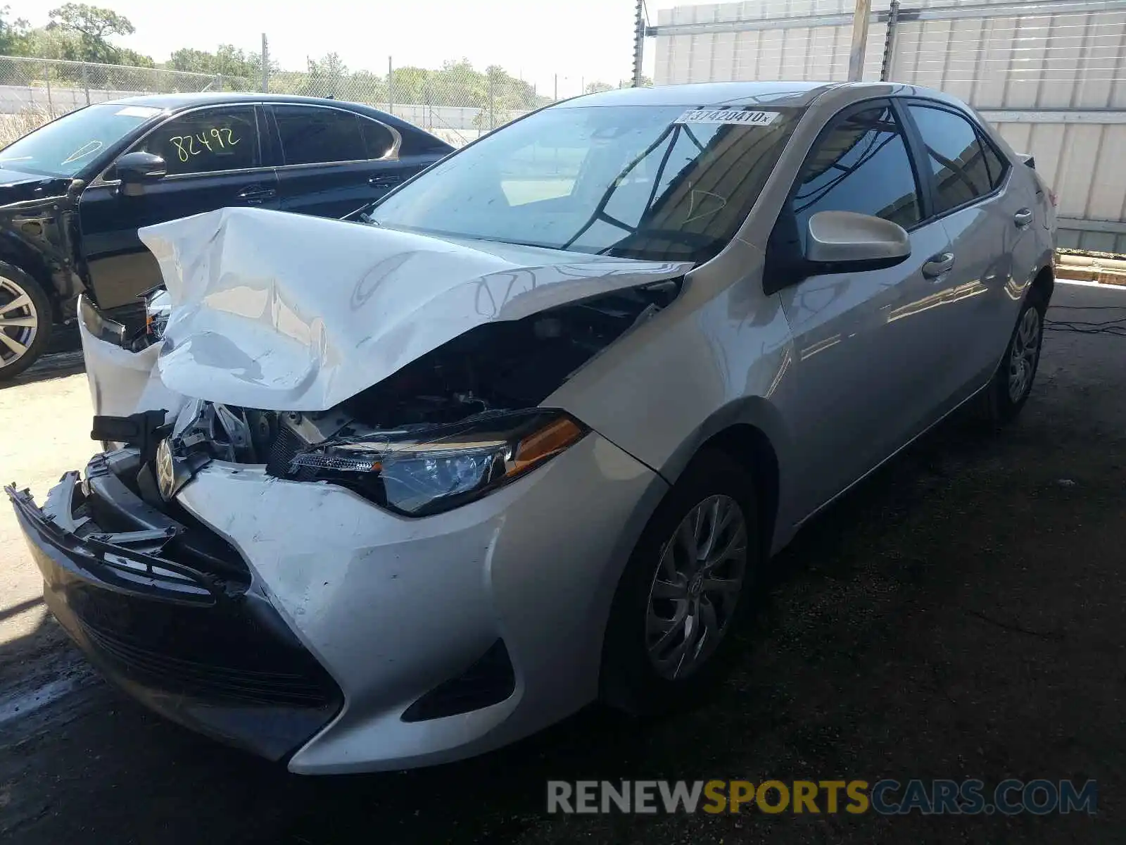 2 Photograph of a damaged car 2T1BURHE7KC197713 TOYOTA COROLLA 2019