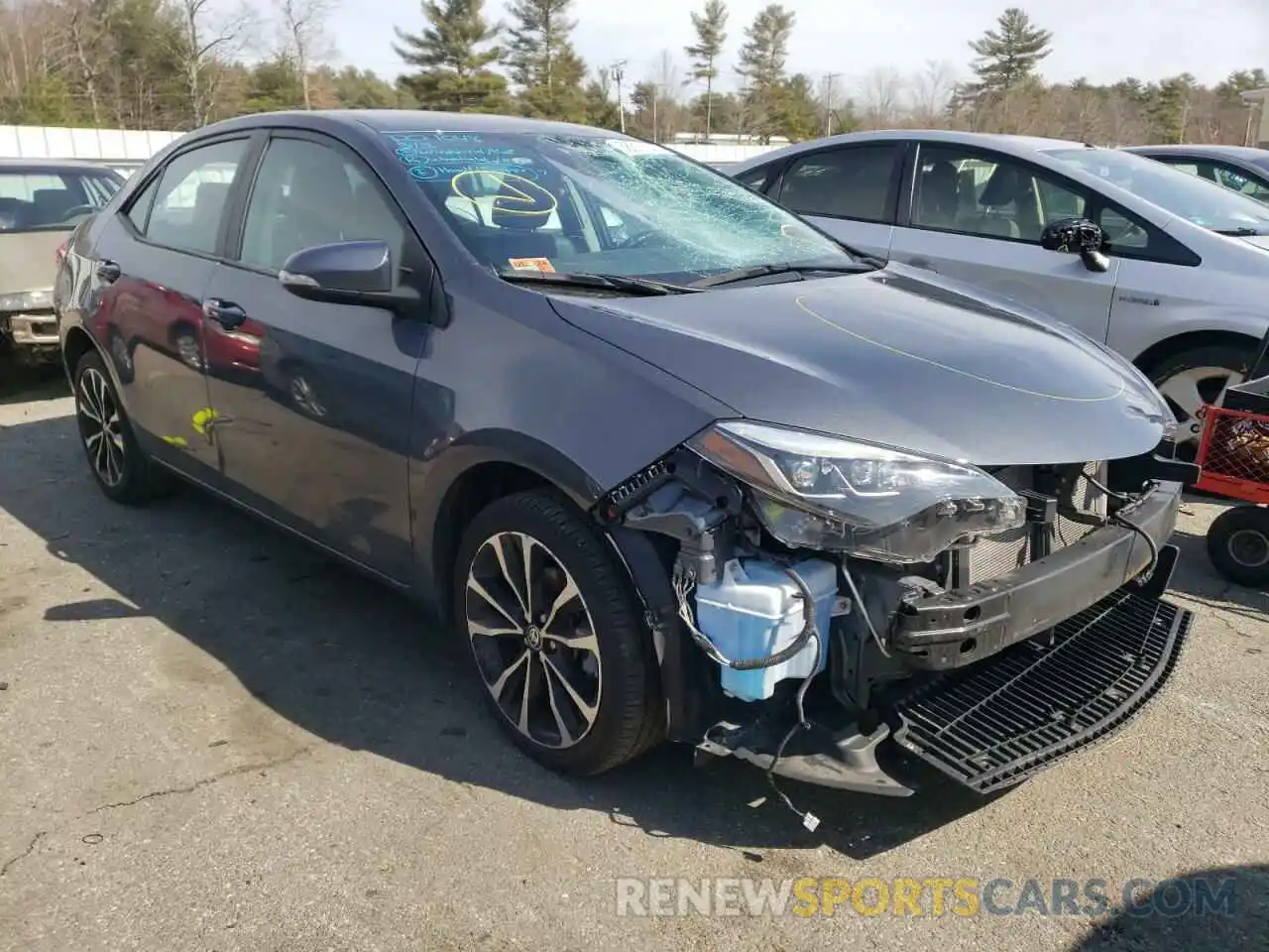 1 Photograph of a damaged car 2T1BURHE7KC197971 TOYOTA COROLLA 2019