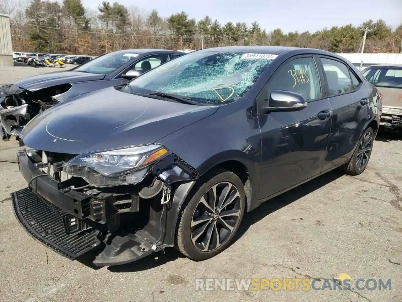 2 Photograph of a damaged car 2T1BURHE7KC197971 TOYOTA COROLLA 2019