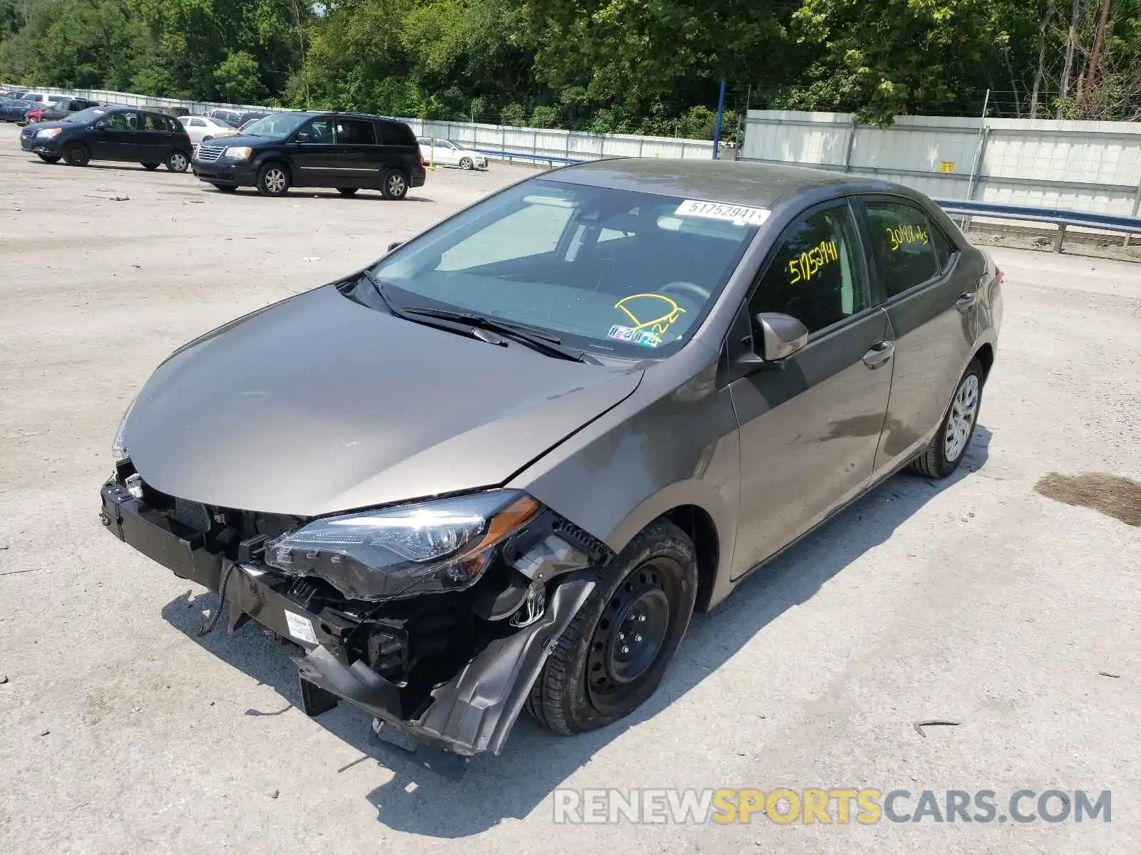 2 Photograph of a damaged car 2T1BURHE7KC198022 TOYOTA COROLLA 2019