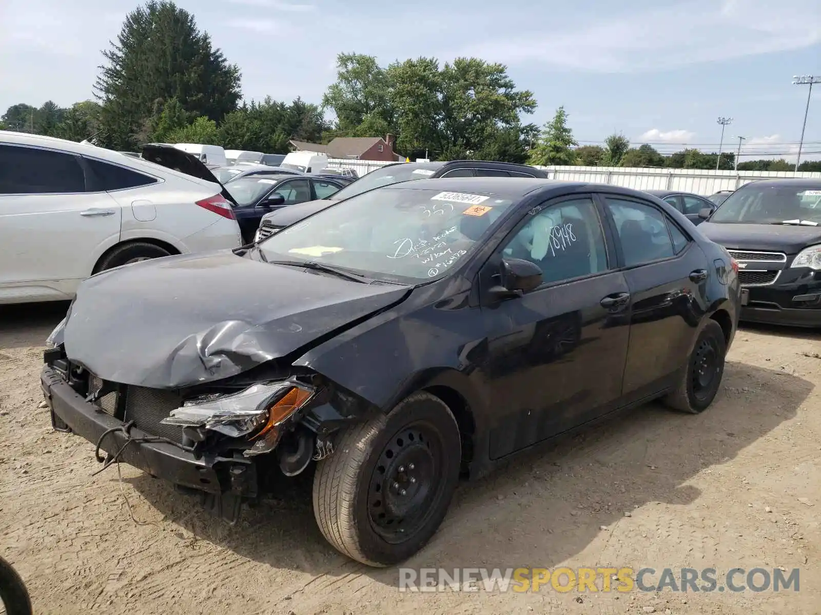 2 Photograph of a damaged car 2T1BURHE7KC198117 TOYOTA COROLLA 2019