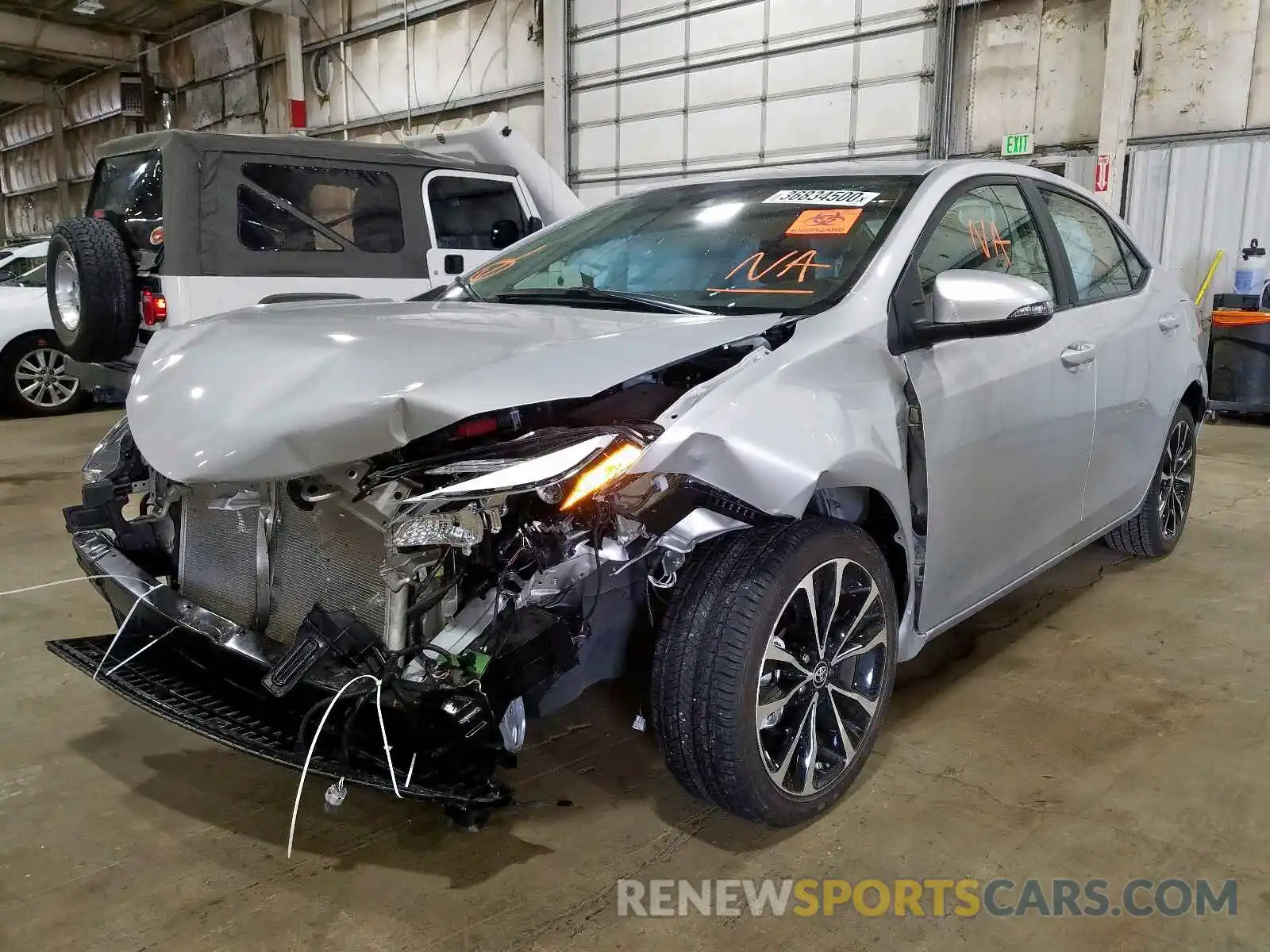 2 Photograph of a damaged car 2T1BURHE7KC203364 TOYOTA COROLLA 2019