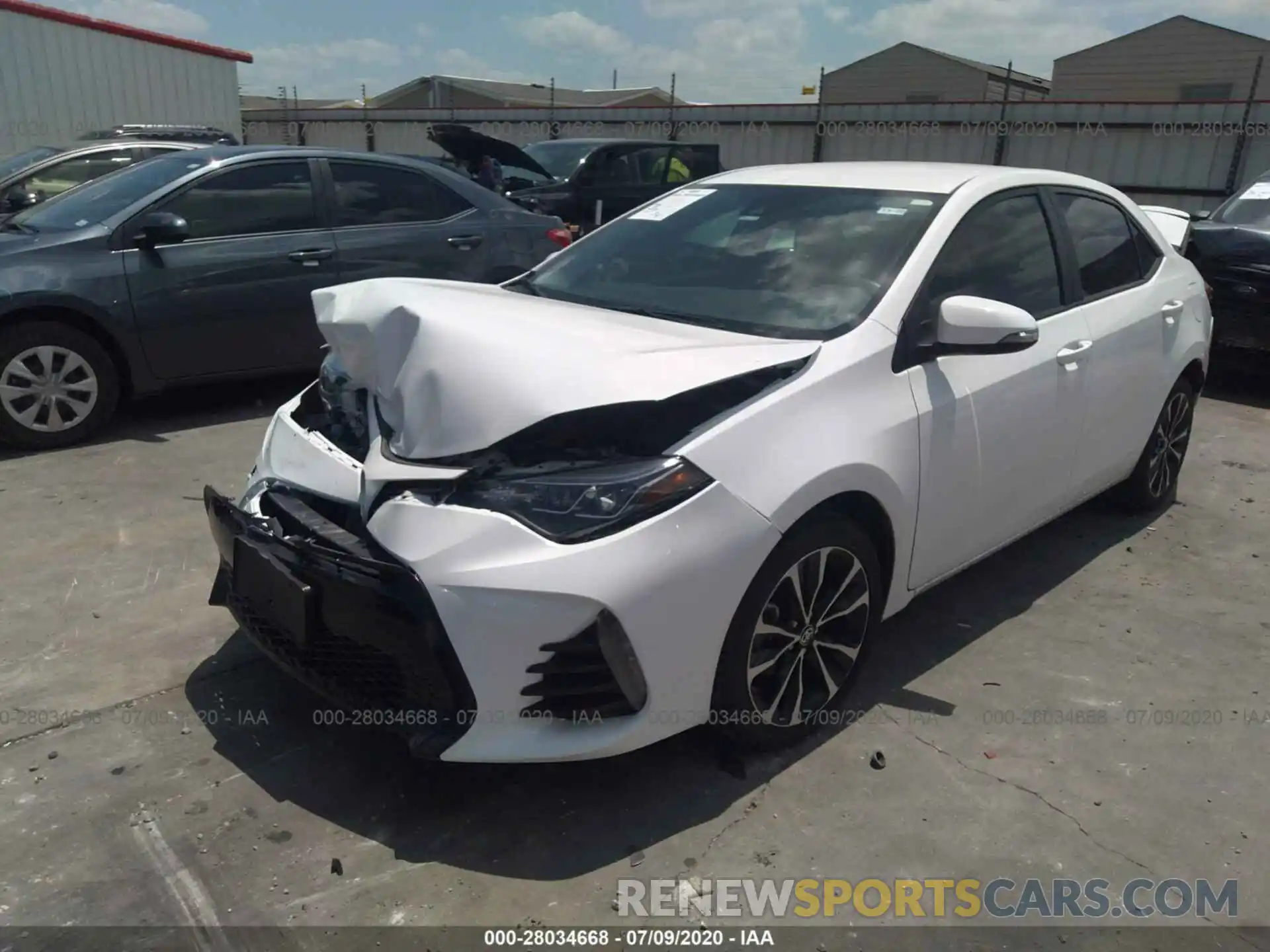 2 Photograph of a damaged car 2T1BURHE7KC203753 TOYOTA COROLLA 2019