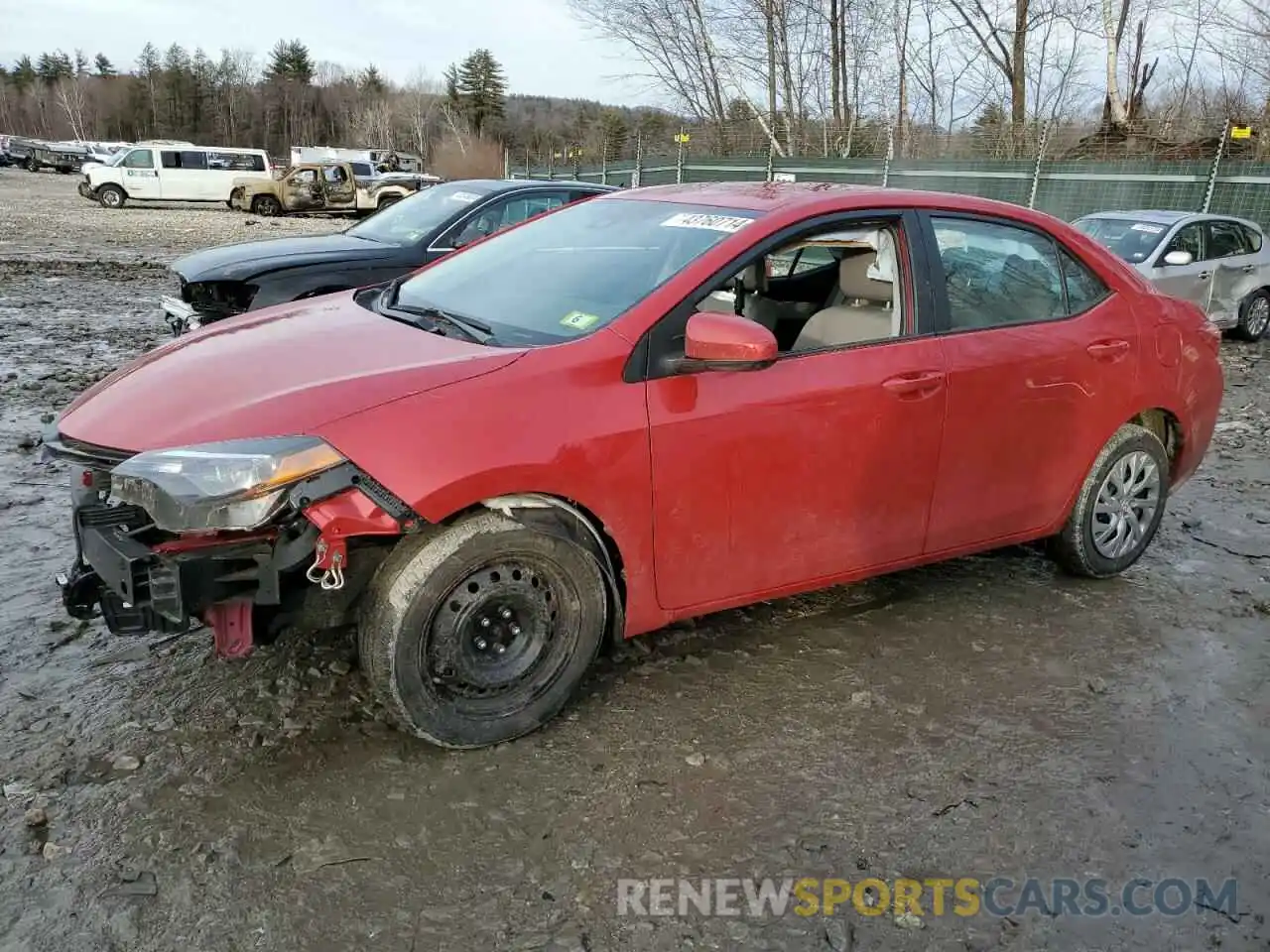 1 Photograph of a damaged car 2T1BURHE7KC204529 TOYOTA COROLLA 2019