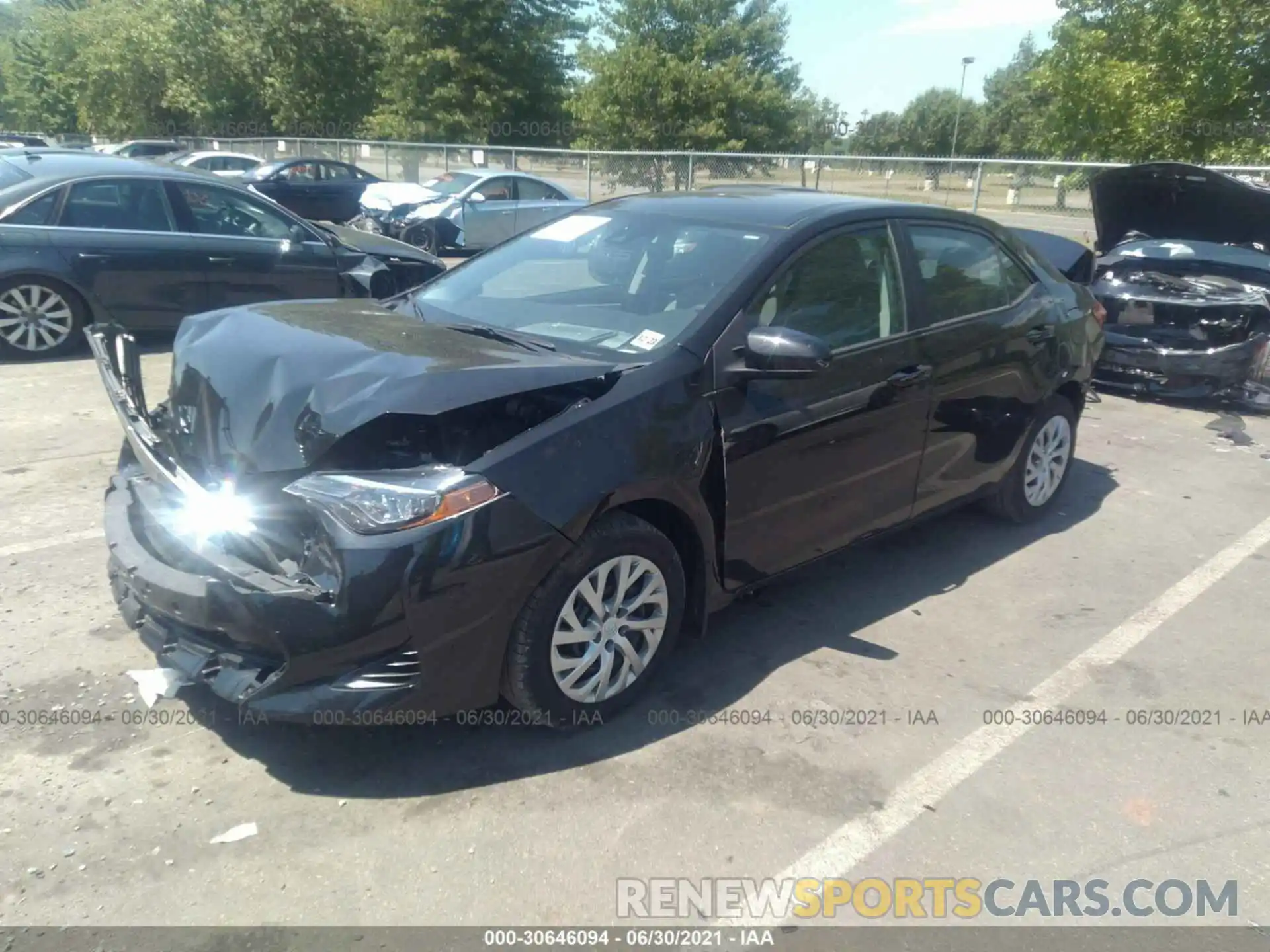 2 Photograph of a damaged car 2T1BURHE7KC204787 TOYOTA COROLLA 2019