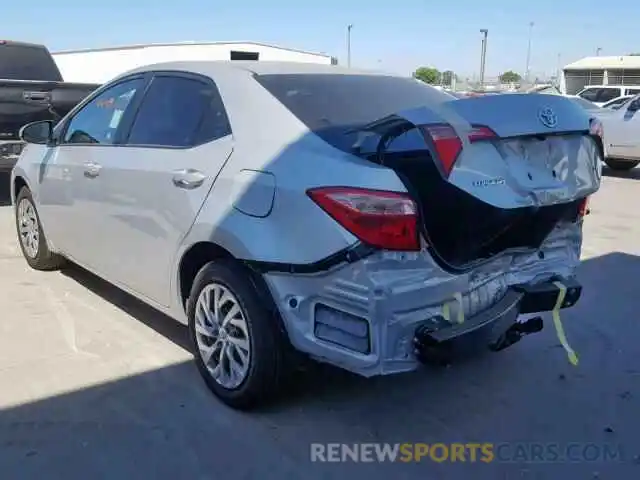 3 Photograph of a damaged car 2T1BURHE7KC205938 TOYOTA COROLLA 2019