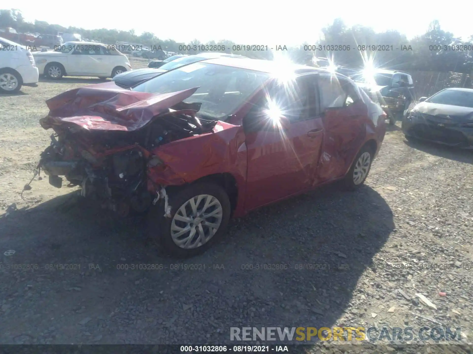 2 Photograph of a damaged car 2T1BURHE7KC208323 TOYOTA COROLLA 2019