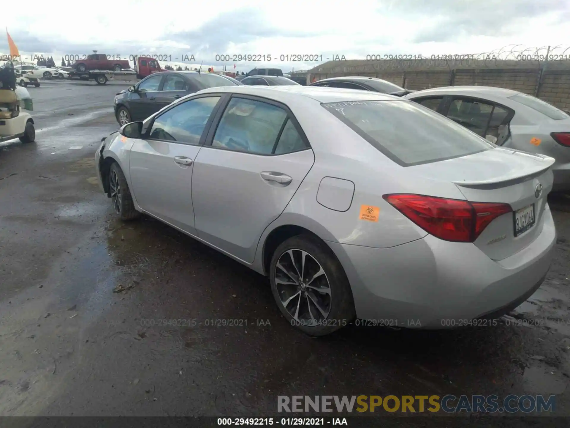 3 Photograph of a damaged car 2T1BURHE7KC208399 TOYOTA COROLLA 2019