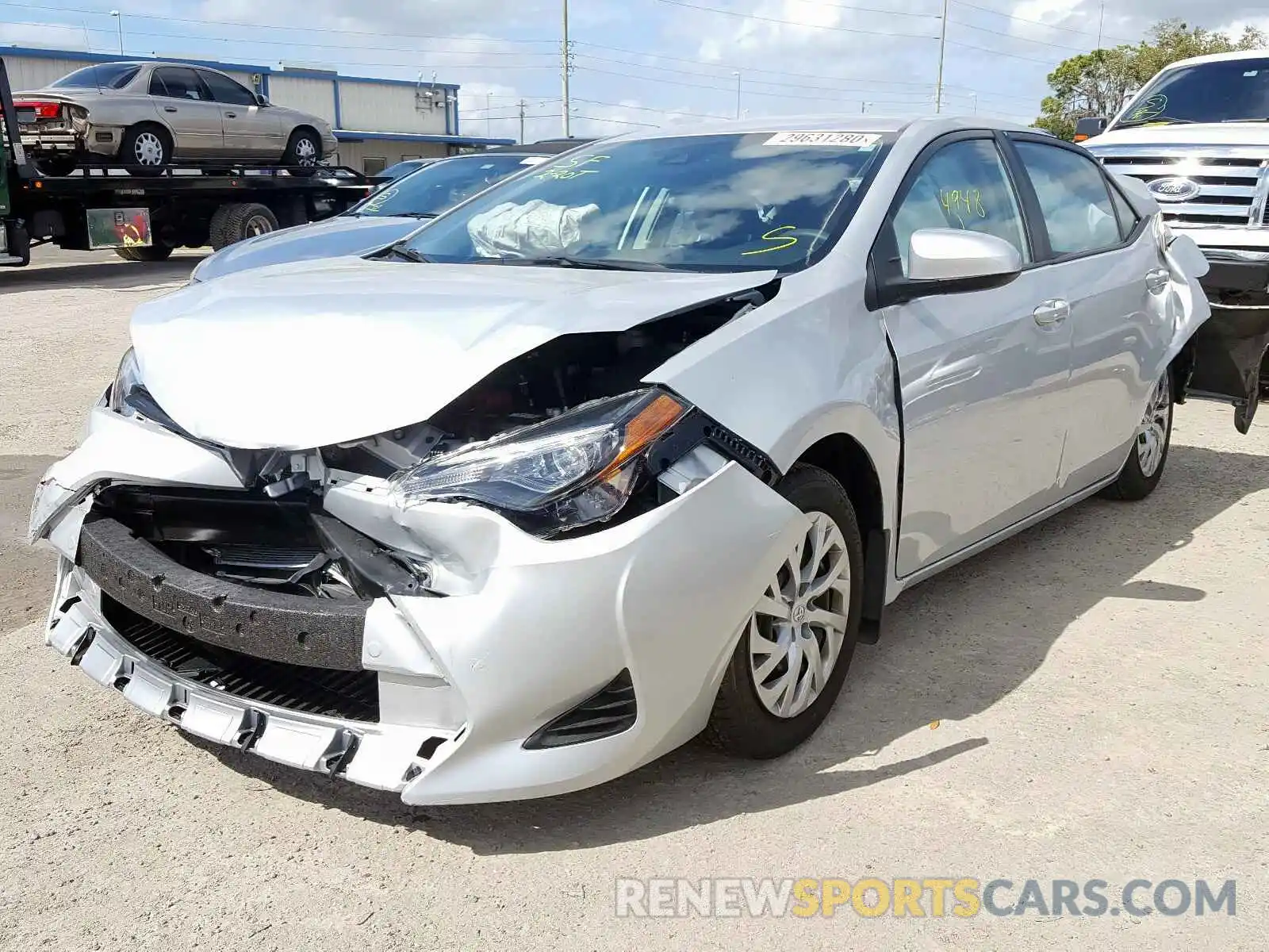 2 Photograph of a damaged car 2T1BURHE7KC208595 TOYOTA COROLLA 2019