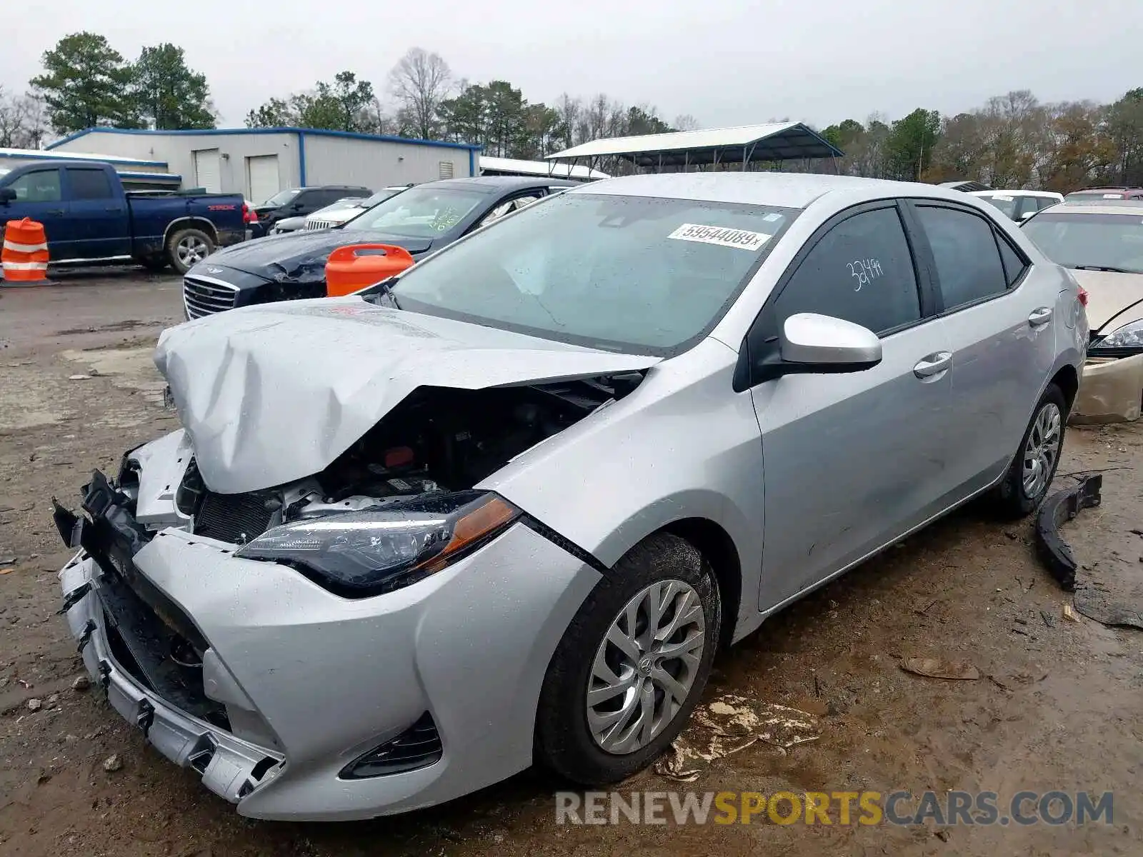 2 Photograph of a damaged car 2T1BURHE7KC208693 TOYOTA COROLLA 2019