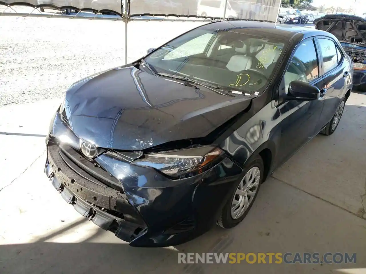 2 Photograph of a damaged car 2T1BURHE7KC209133 TOYOTA COROLLA 2019