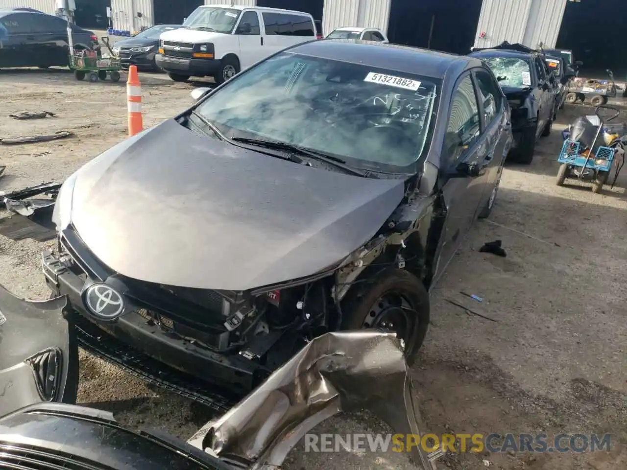 2 Photograph of a damaged car 2T1BURHE7KC209472 TOYOTA COROLLA 2019