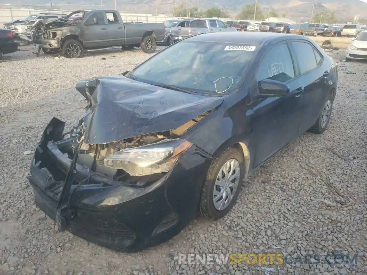 2 Photograph of a damaged car 2T1BURHE7KC209570 TOYOTA COROLLA 2019