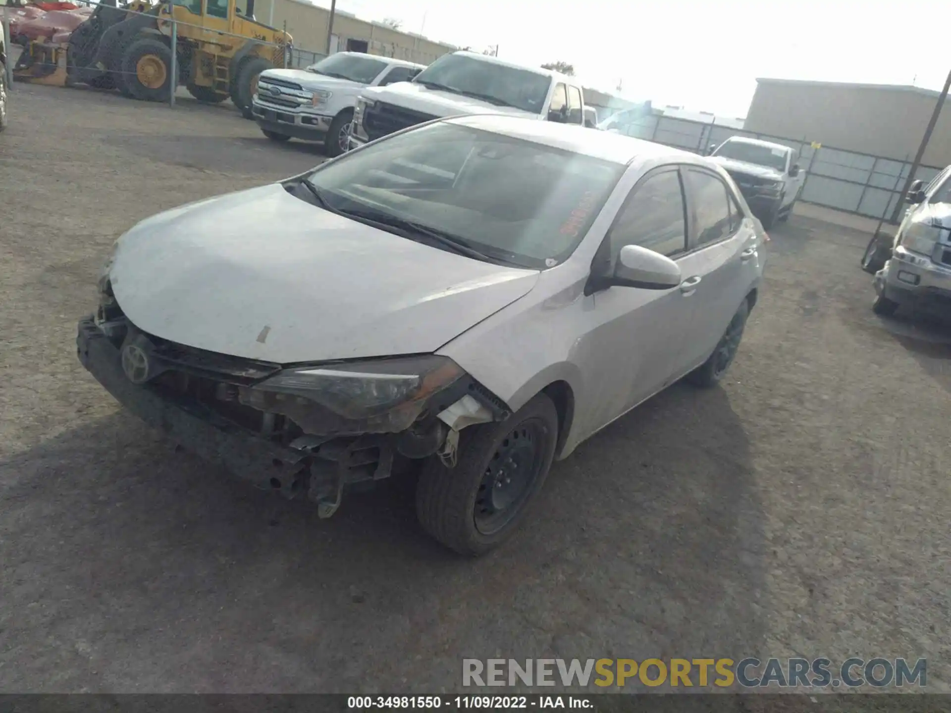 2 Photograph of a damaged car 2T1BURHE7KC212369 TOYOTA COROLLA 2019