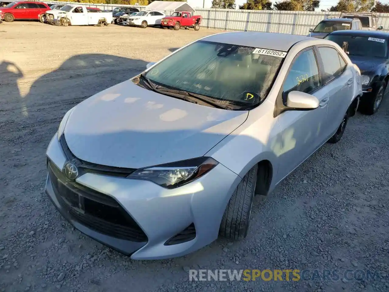 2 Photograph of a damaged car 2T1BURHE7KC212534 TOYOTA COROLLA 2019