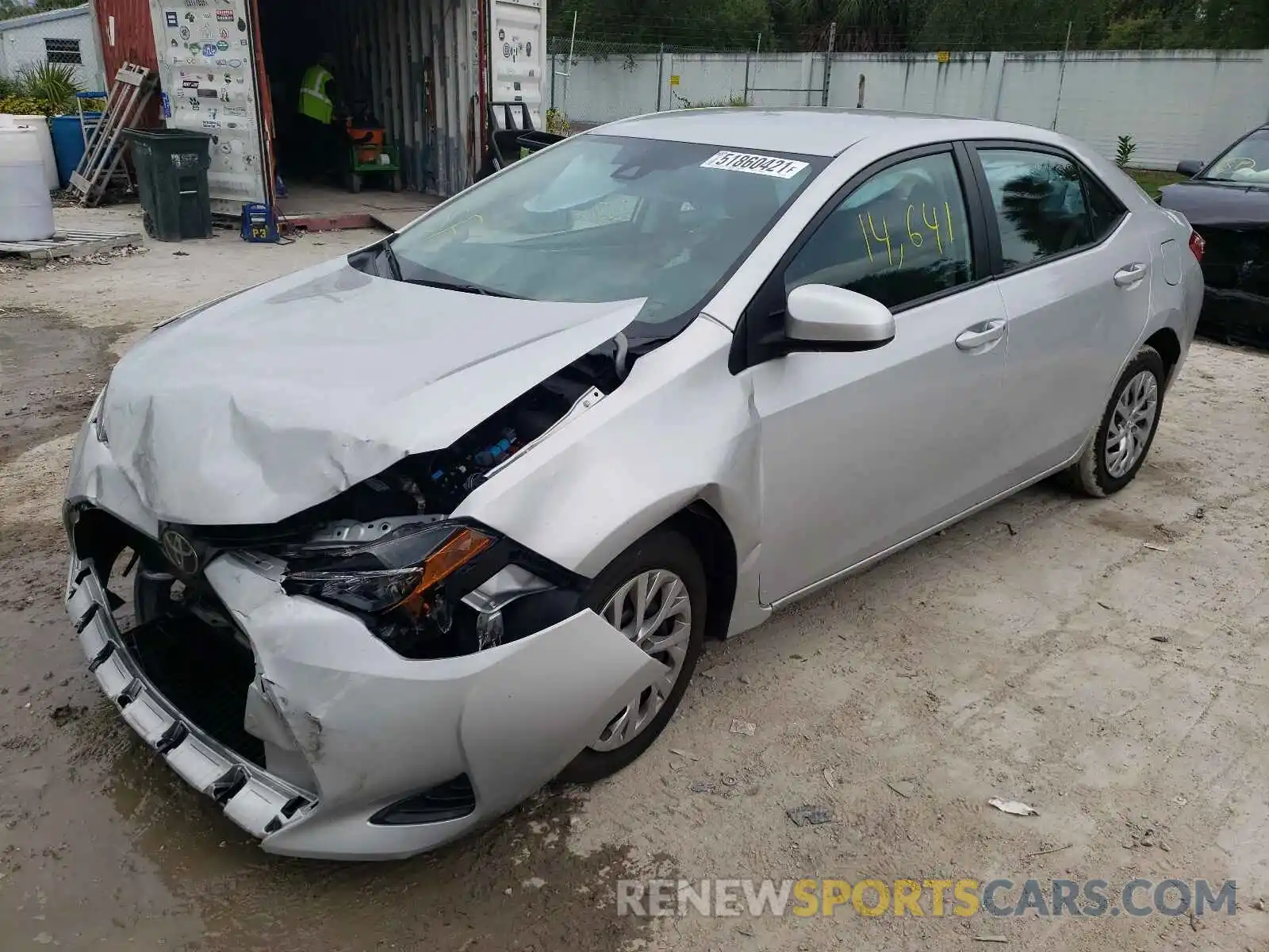 2 Photograph of a damaged car 2T1BURHE7KC212792 TOYOTA COROLLA 2019