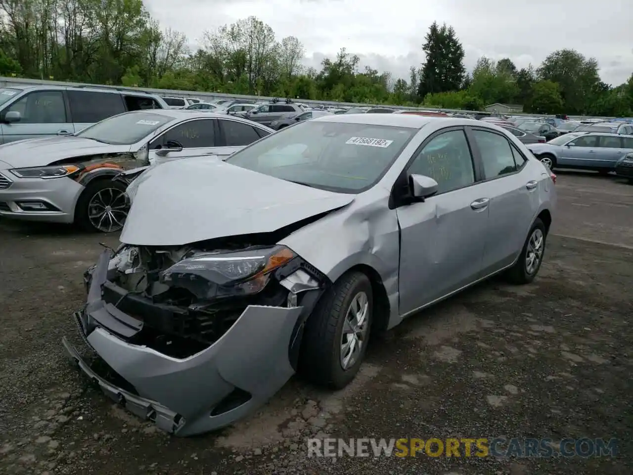 2 Photograph of a damaged car 2T1BURHE7KC212954 TOYOTA COROLLA 2019