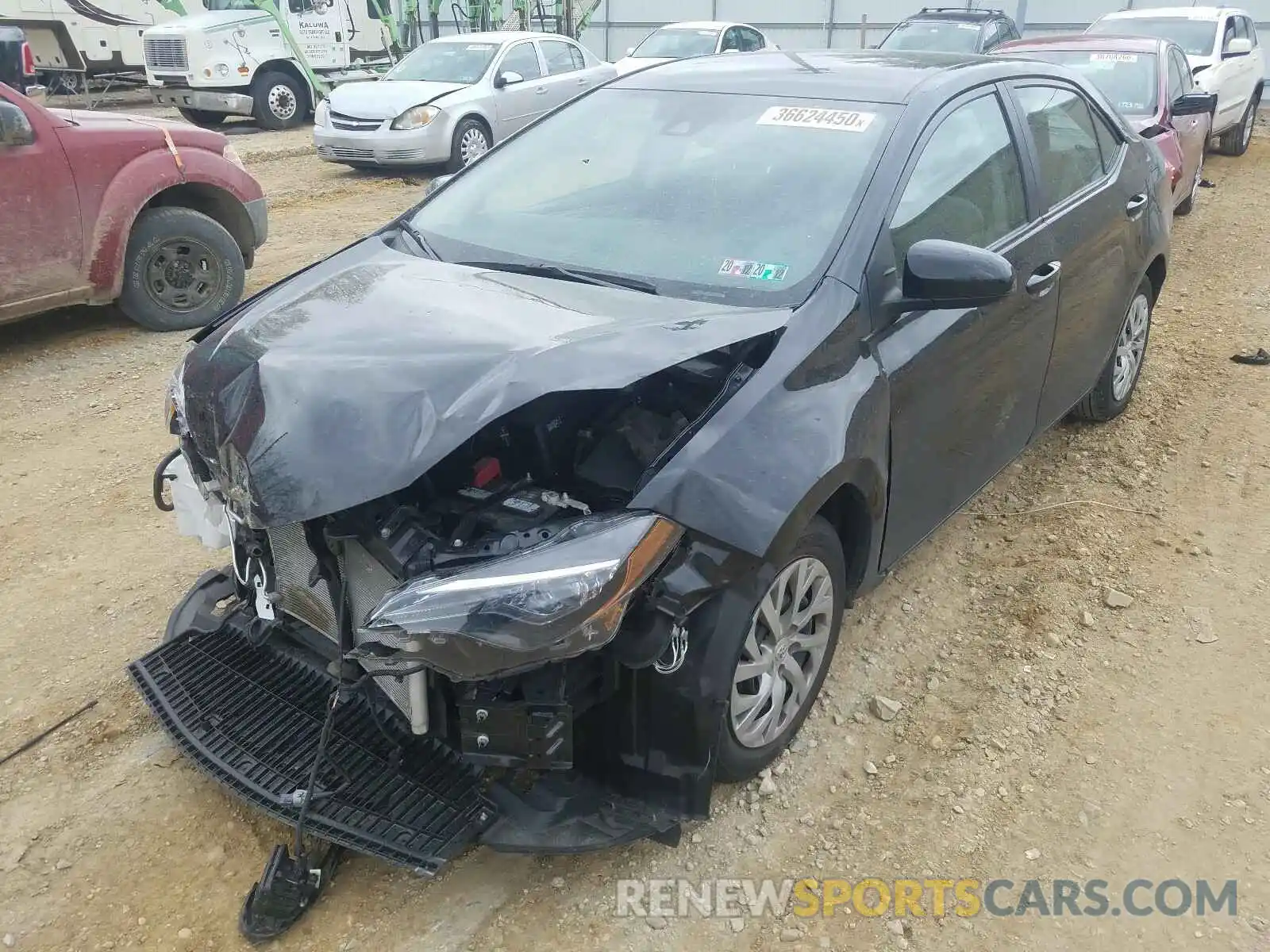 2 Photograph of a damaged car 2T1BURHE7KC213442 TOYOTA COROLLA 2019