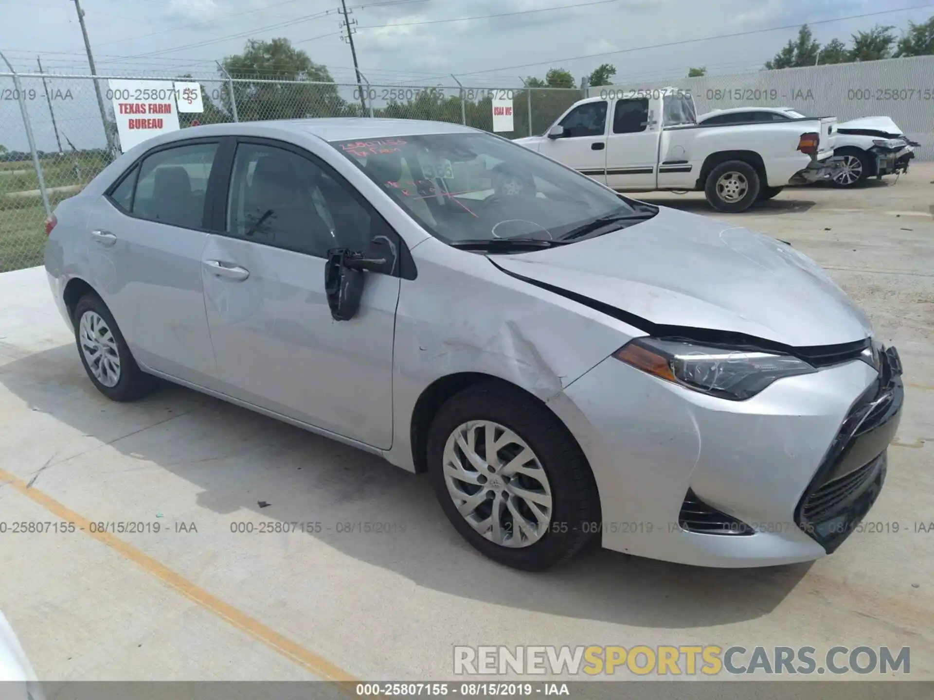 1 Photograph of a damaged car 2T1BURHE7KC214378 TOYOTA COROLLA 2019