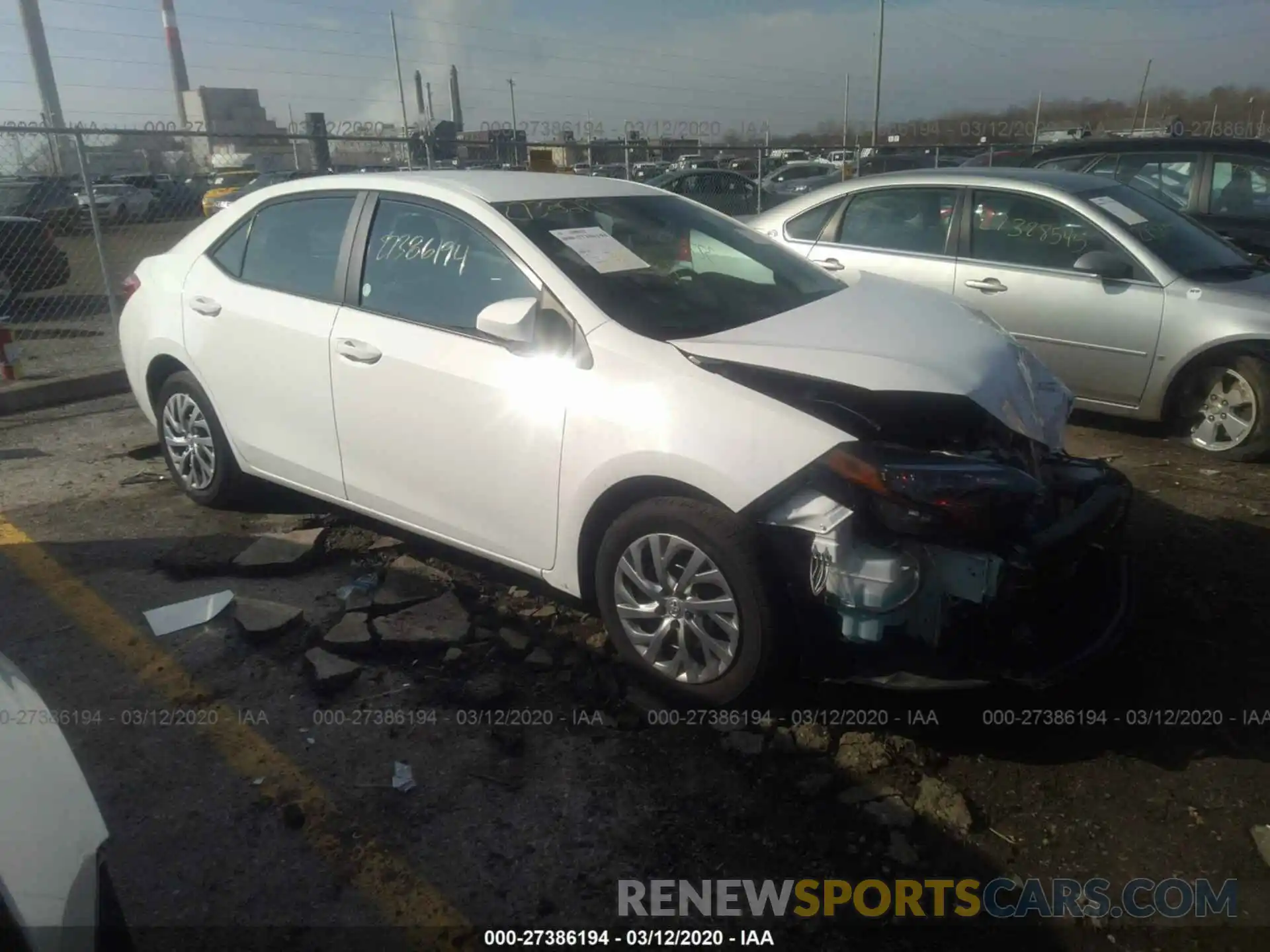 1 Photograph of a damaged car 2T1BURHE7KC214610 TOYOTA COROLLA 2019