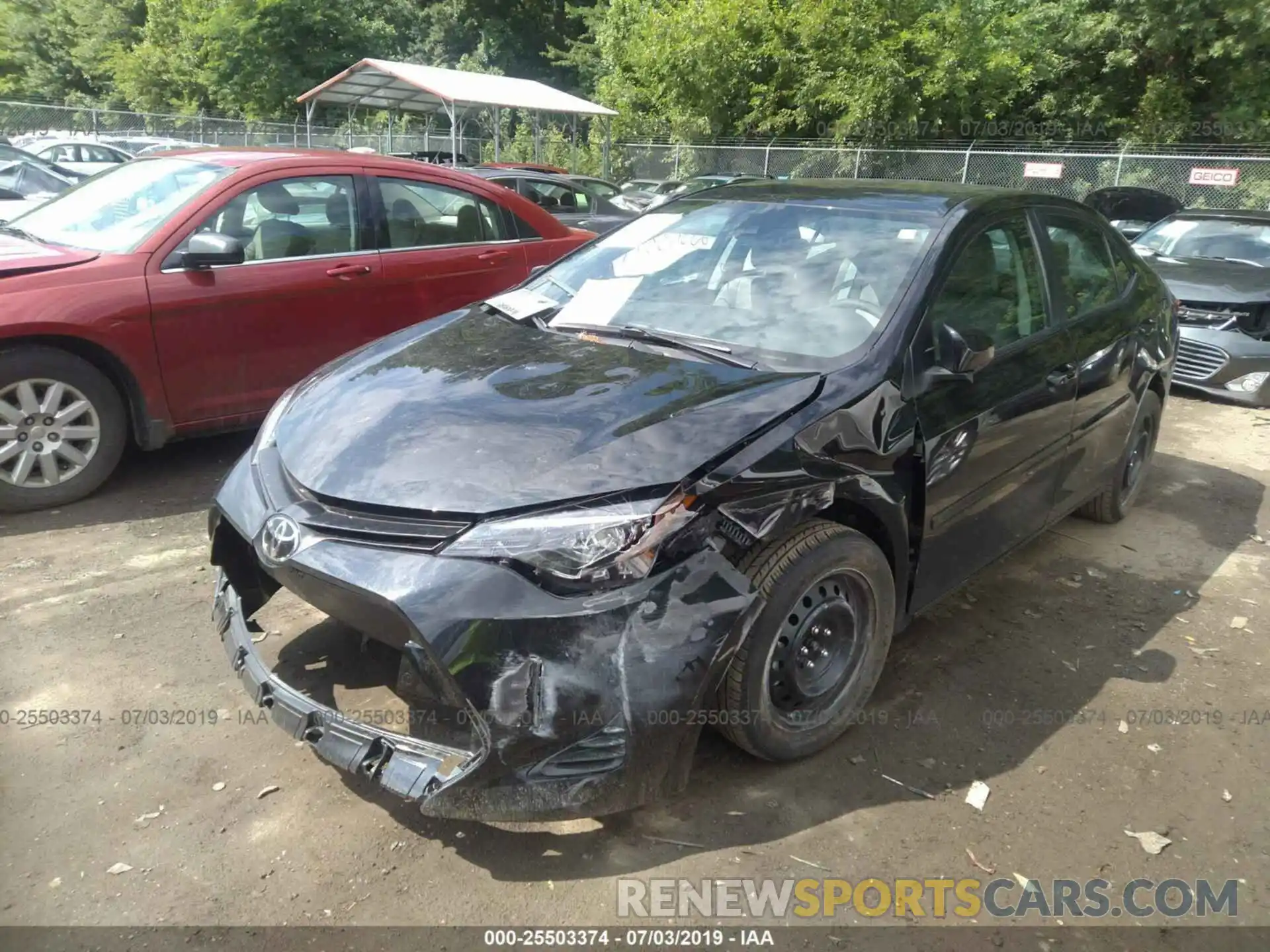 2 Photograph of a damaged car 2T1BURHE7KC214817 TOYOTA COROLLA 2019