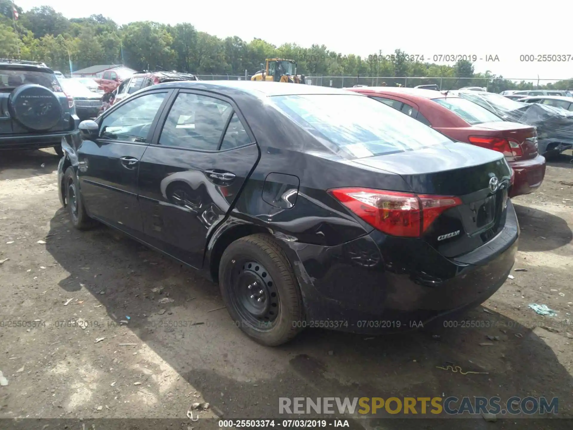 3 Photograph of a damaged car 2T1BURHE7KC214817 TOYOTA COROLLA 2019