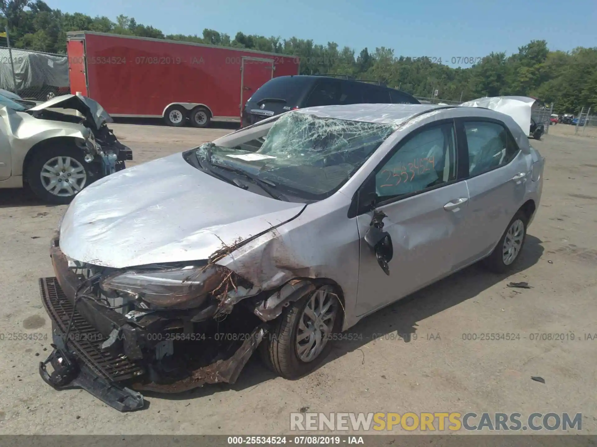 2 Photograph of a damaged car 2T1BURHE7KC215451 TOYOTA COROLLA 2019