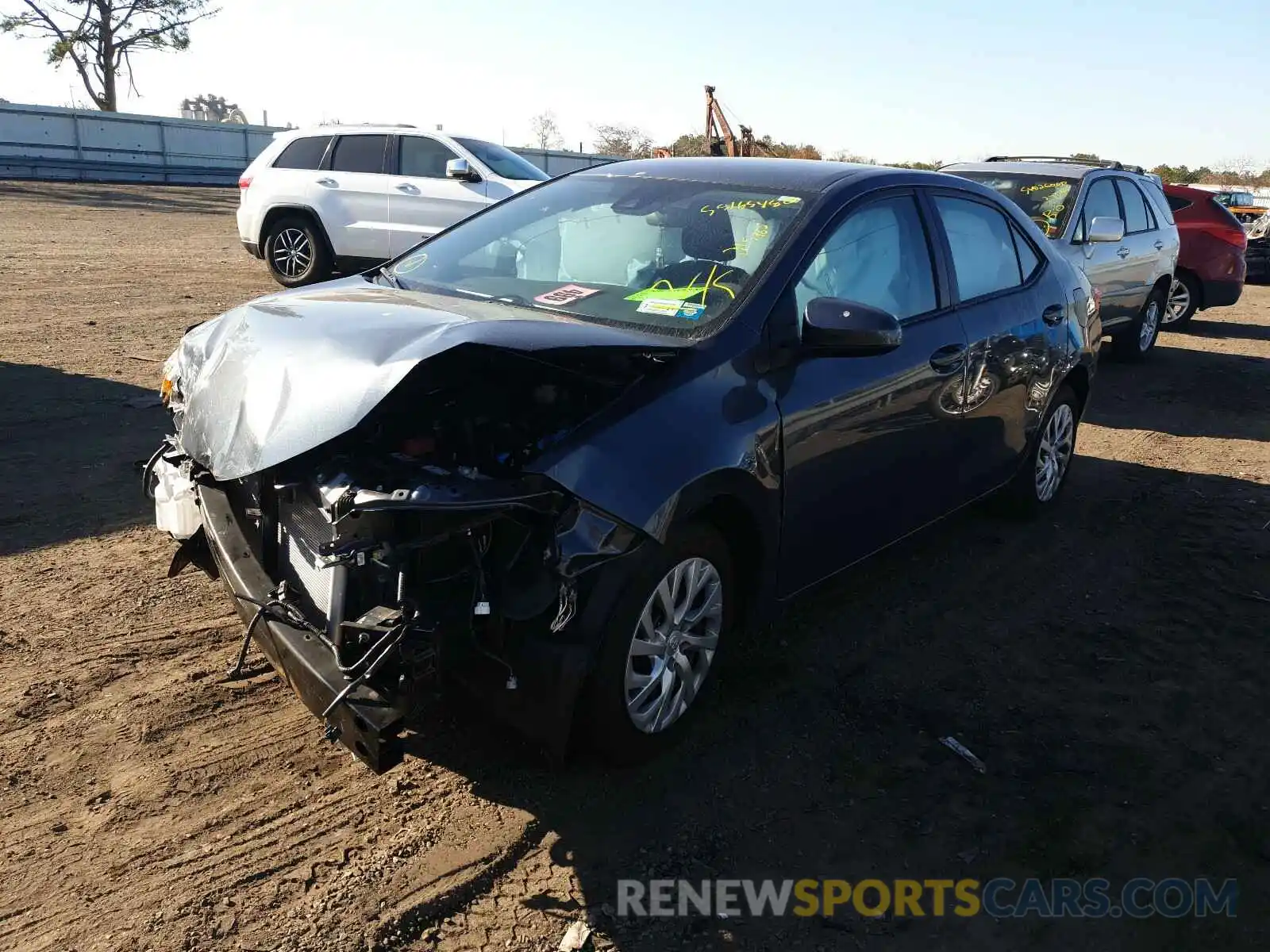 2 Photograph of a damaged car 2T1BURHE7KC215465 TOYOTA COROLLA 2019