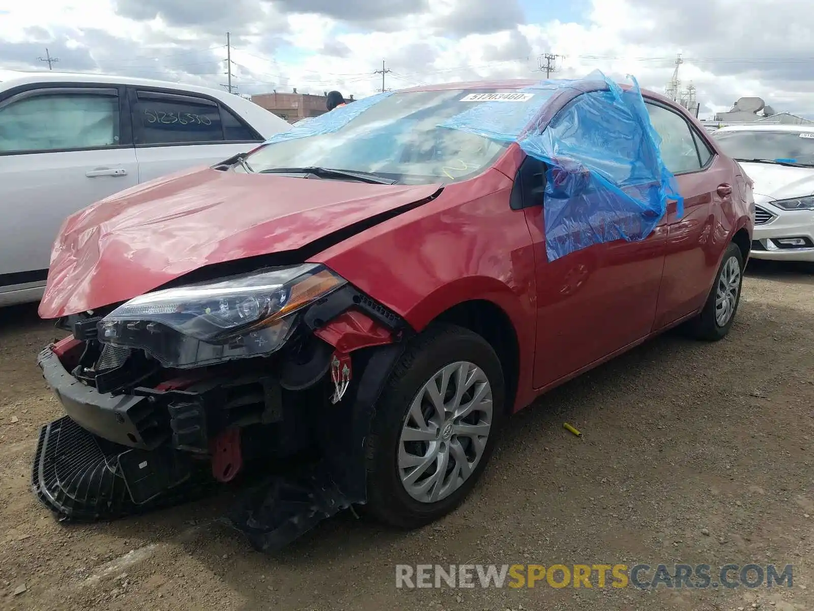 2 Photograph of a damaged car 2T1BURHE7KC216728 TOYOTA COROLLA 2019