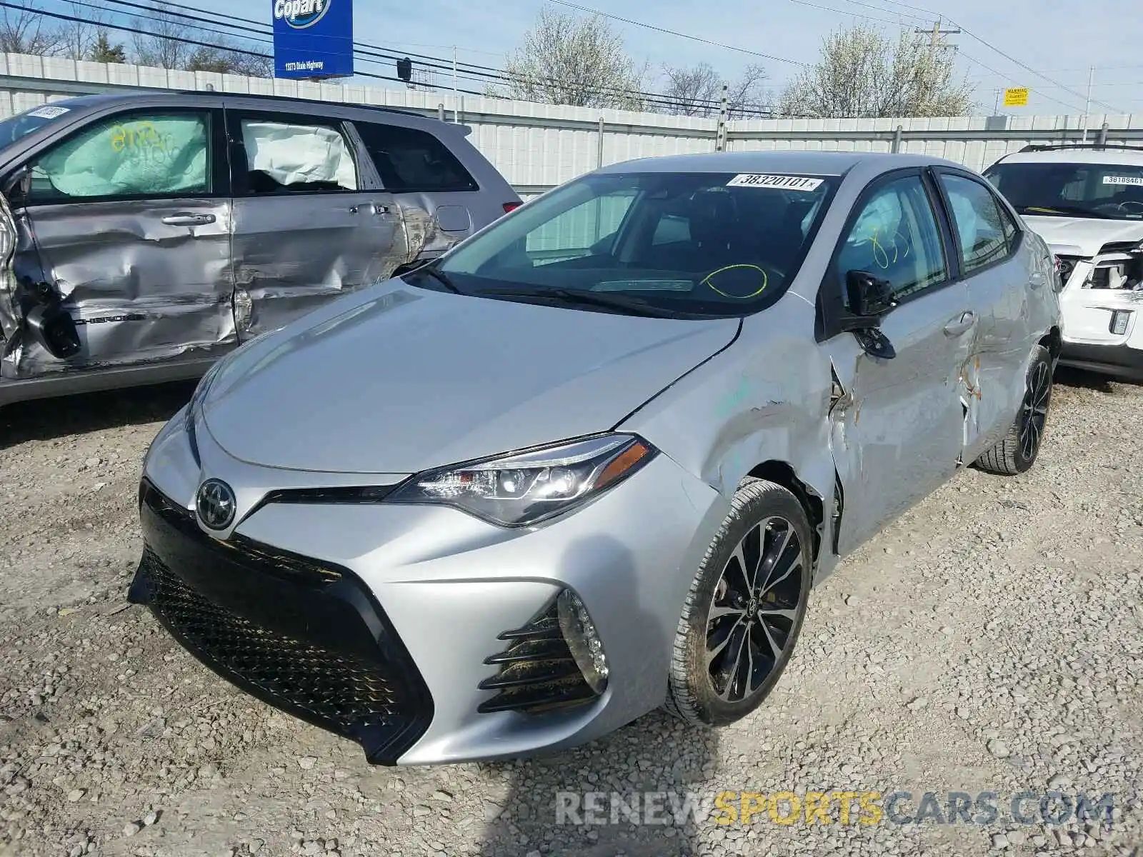 2 Photograph of a damaged car 2T1BURHE7KC217121 TOYOTA COROLLA 2019