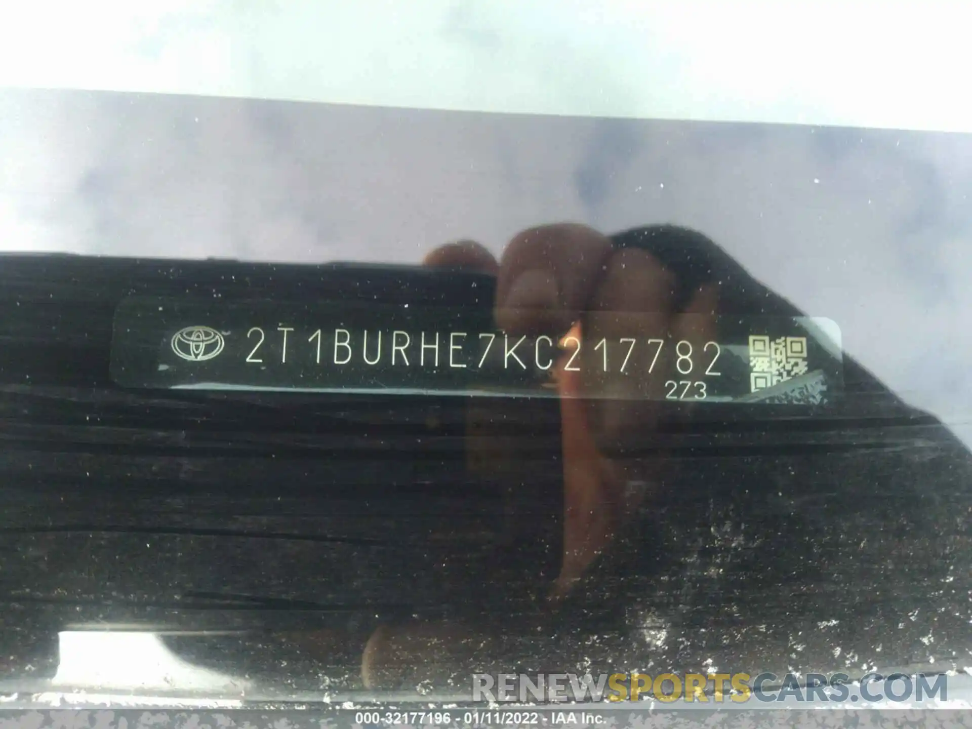 9 Photograph of a damaged car 2T1BURHE7KC217782 TOYOTA COROLLA 2019