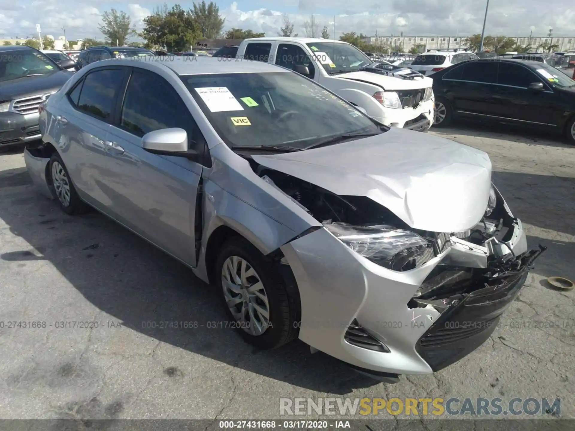 1 Photograph of a damaged car 2T1BURHE7KC219872 TOYOTA COROLLA 2019