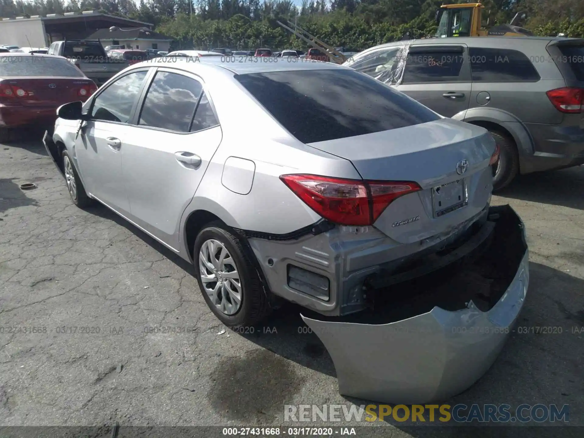 3 Photograph of a damaged car 2T1BURHE7KC219872 TOYOTA COROLLA 2019