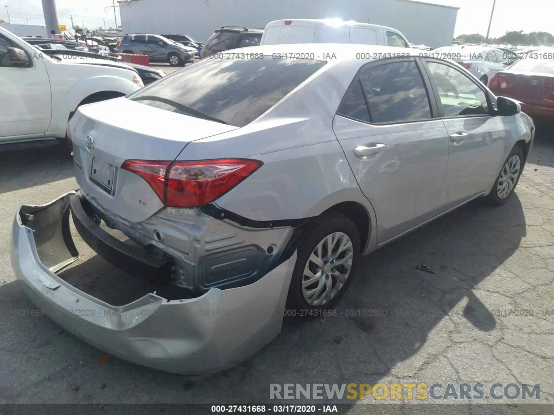 4 Photograph of a damaged car 2T1BURHE7KC219872 TOYOTA COROLLA 2019