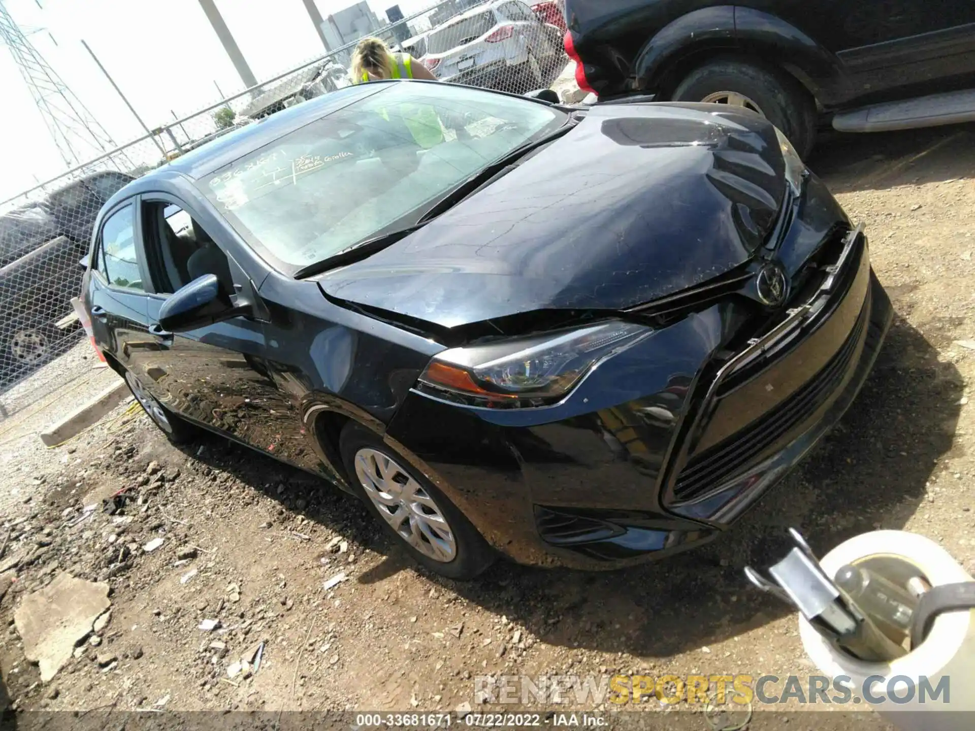 1 Photograph of a damaged car 2T1BURHE7KC222450 TOYOTA COROLLA 2019