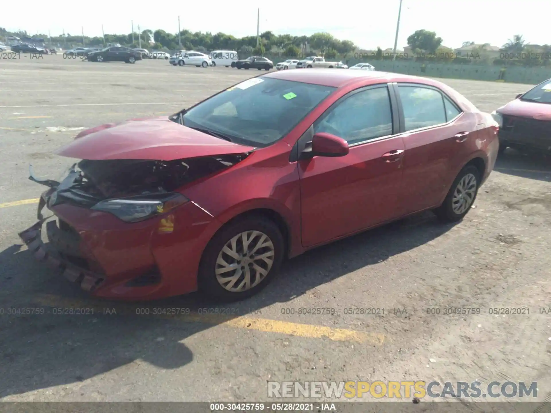 2 Photograph of a damaged car 2T1BURHE7KC222920 TOYOTA COROLLA 2019