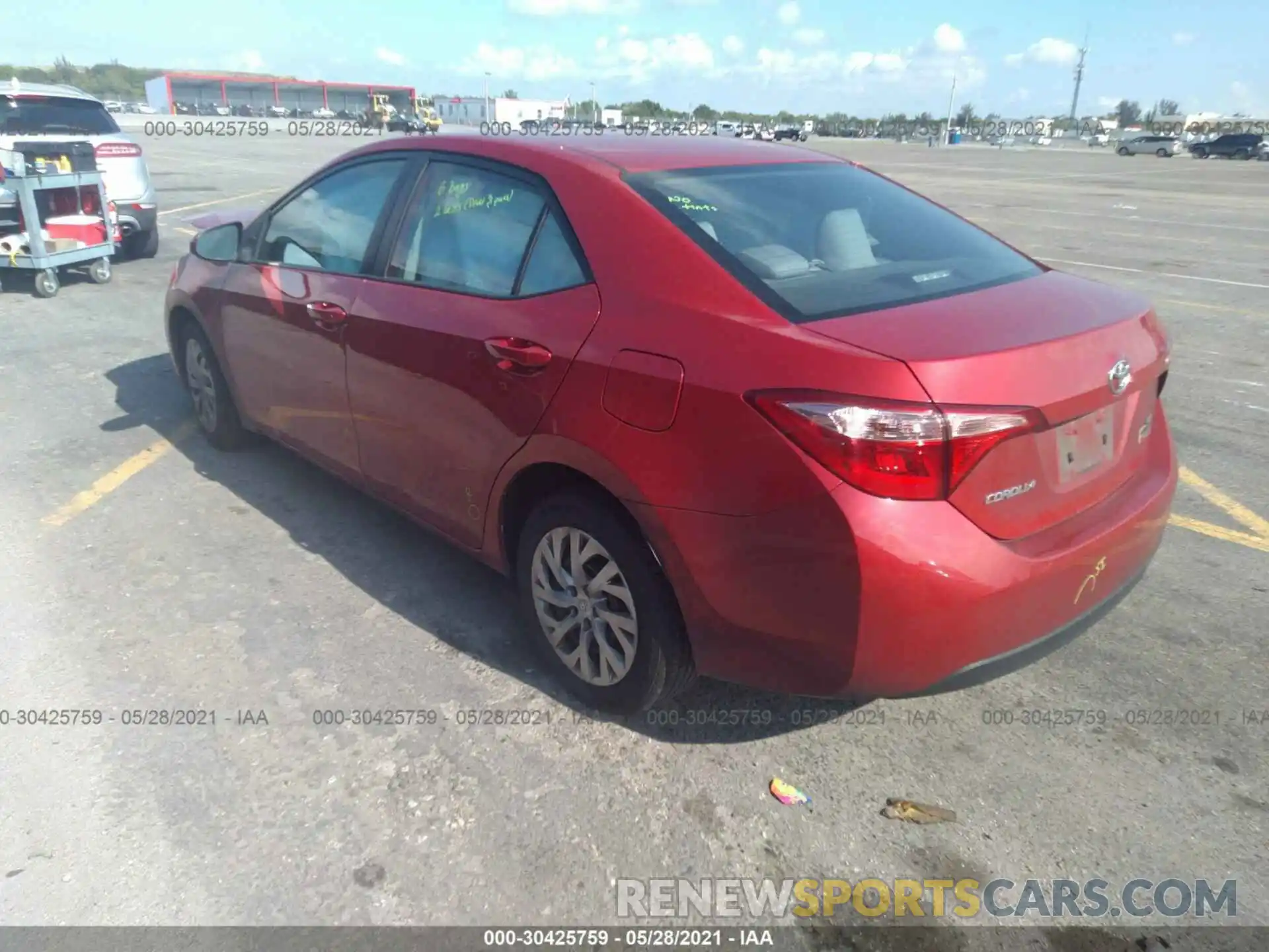 3 Photograph of a damaged car 2T1BURHE7KC222920 TOYOTA COROLLA 2019