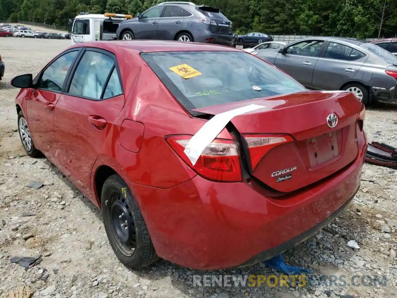 3 Photograph of a damaged car 2T1BURHE7KC223016 TOYOTA COROLLA 2019