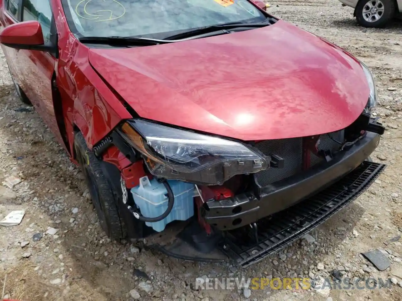 9 Photograph of a damaged car 2T1BURHE7KC223016 TOYOTA COROLLA 2019