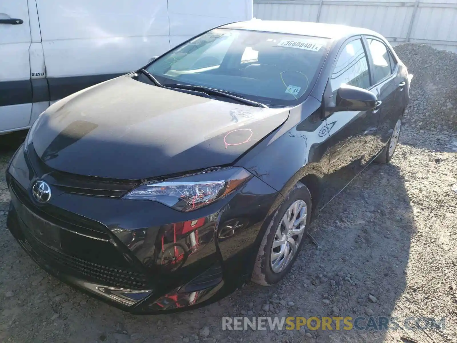 2 Photograph of a damaged car 2T1BURHE7KC227745 TOYOTA COROLLA 2019