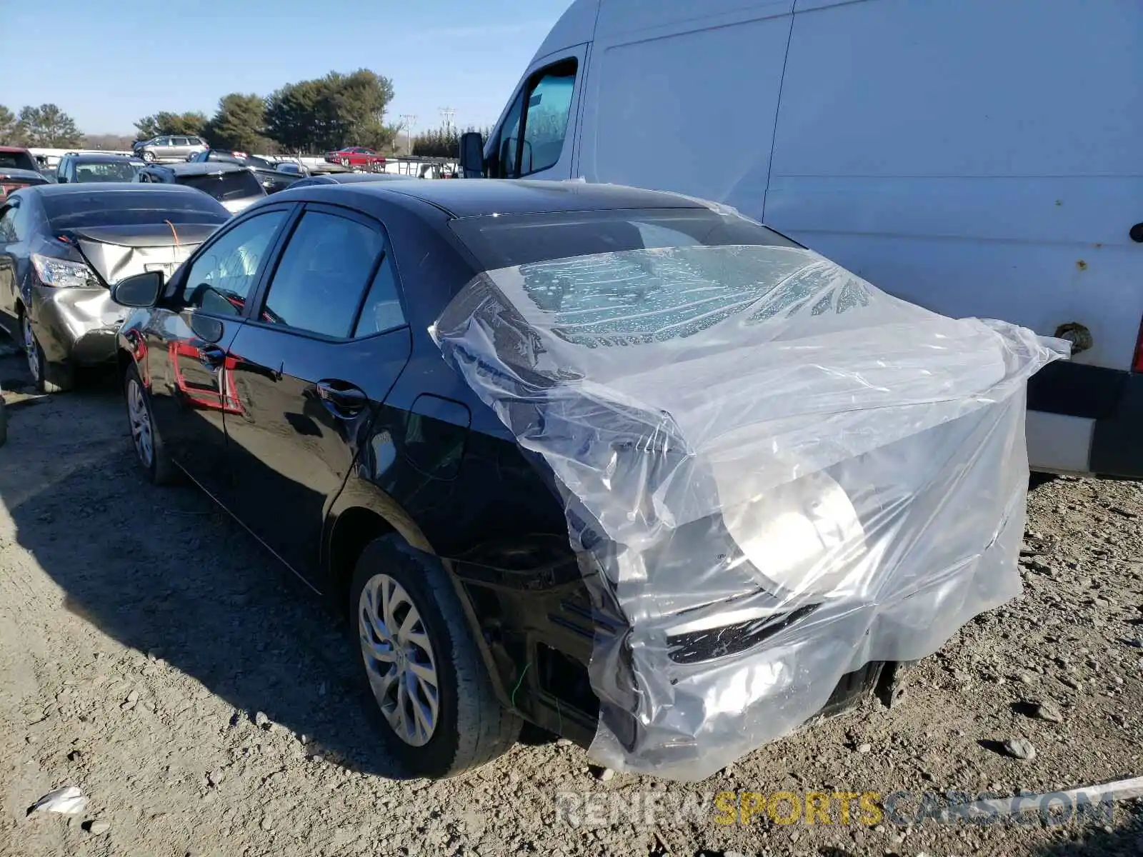 3 Photograph of a damaged car 2T1BURHE7KC227745 TOYOTA COROLLA 2019