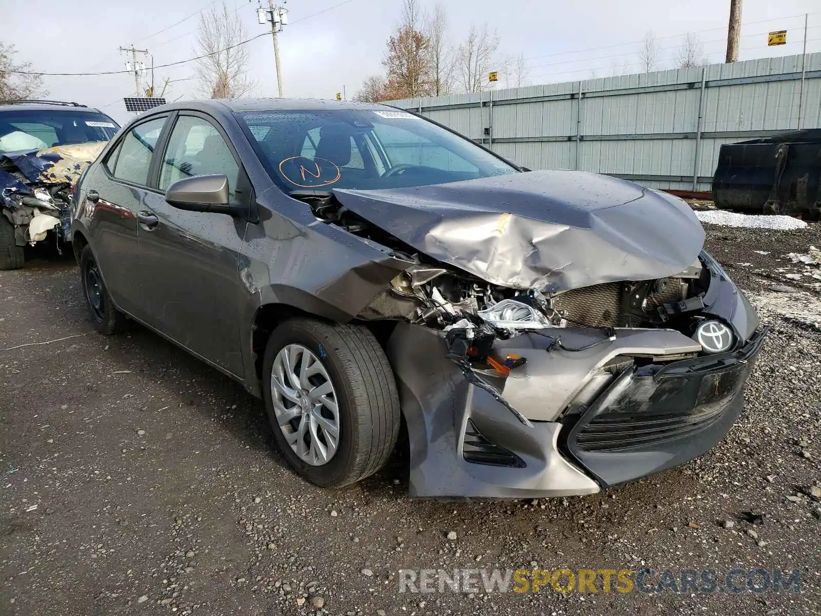 1 Photograph of a damaged car 2T1BURHE7KC231102 TOYOTA COROLLA 2019